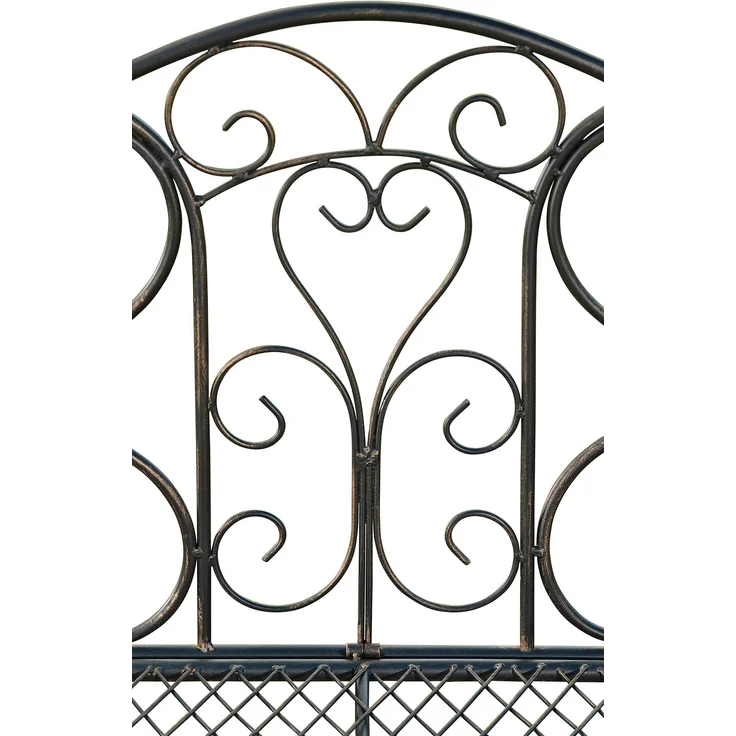 Gartenbank TODOR - Metall Bronze 113x47x89 cm | Metallbank Garten 2 Seitzer Bank Terrasse Vintage Antik Gartenbank – Bild 6