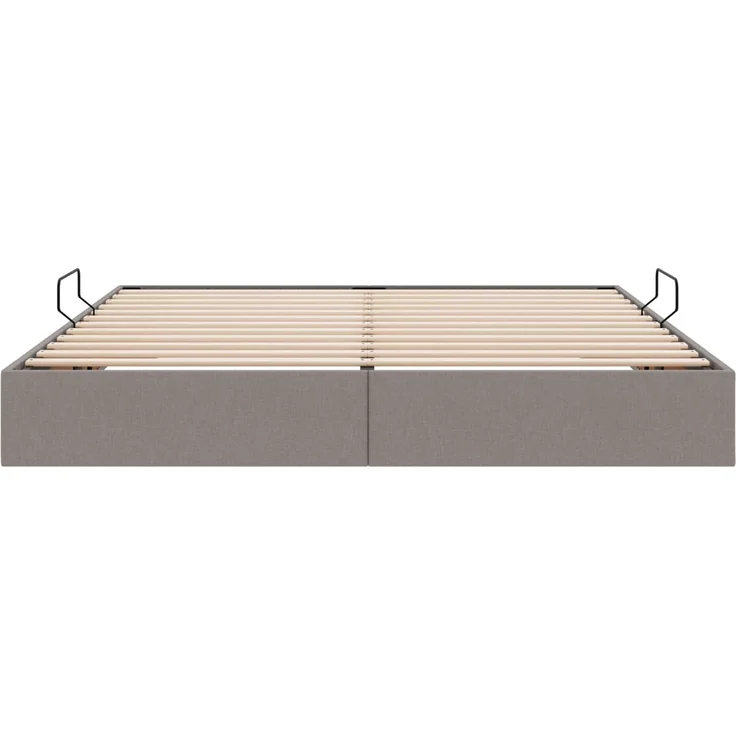 vidaXL Ottoman Bettgestell mit Speicher Taupe 180 x 200 cm Stoff 3442841 – Bild 7