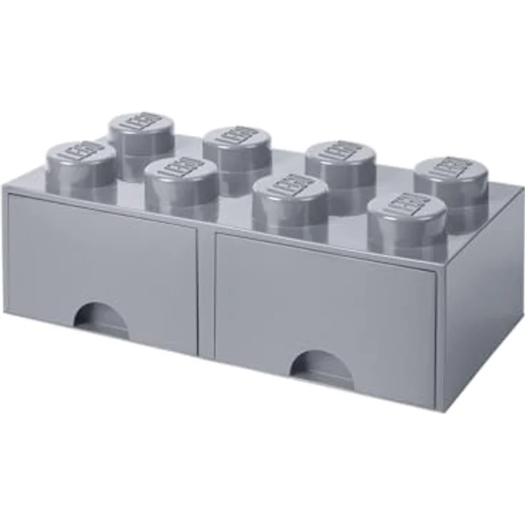 Lego 'Storage Brick 8' Aufbewahrungsbox grau mit 2 Schubladen – Bild 5