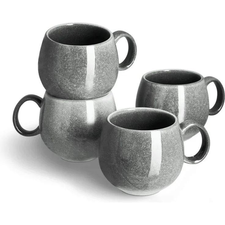 Springlane Geschirr-Set Misty Cliff, Steingut, in verschiedenen Ausführungen und Sets, Steingut, robust, kratzfest, 4er-Set Tasse