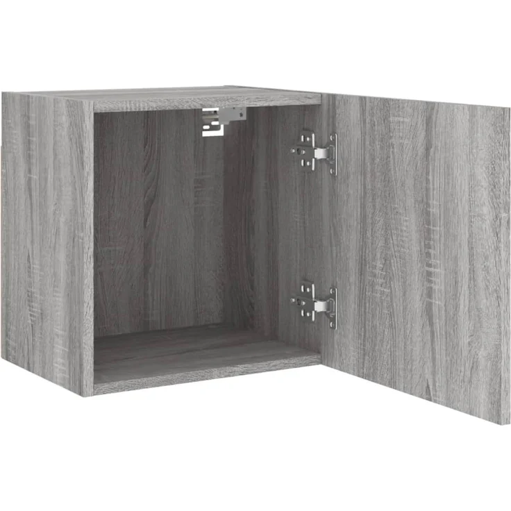 TV-Wandschrank, TV-Hängeboard Fernsehschrank Grau Sonoma 40,5x30x40 cm Holzwerkstoff – Bild 6