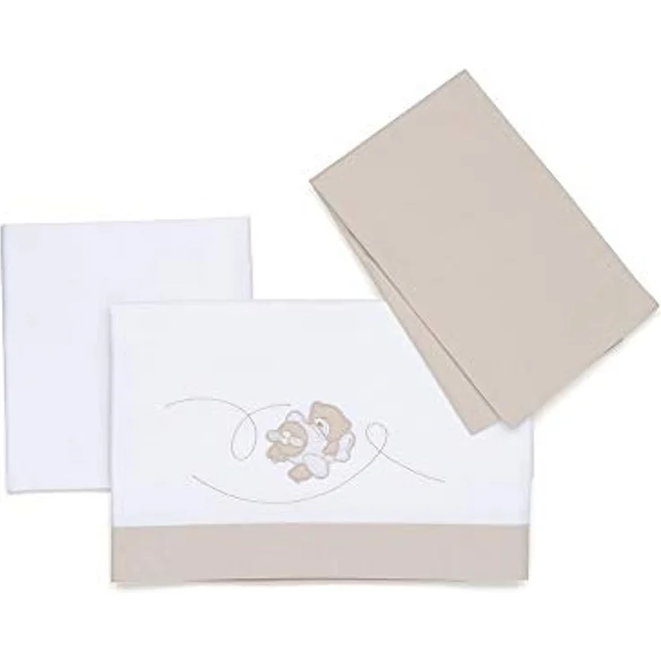 Foppapedretti Babyfly, Bettwäscheset, 120 x 80 x 0,2 cm, 600 g, weiß/beige – Bild 2