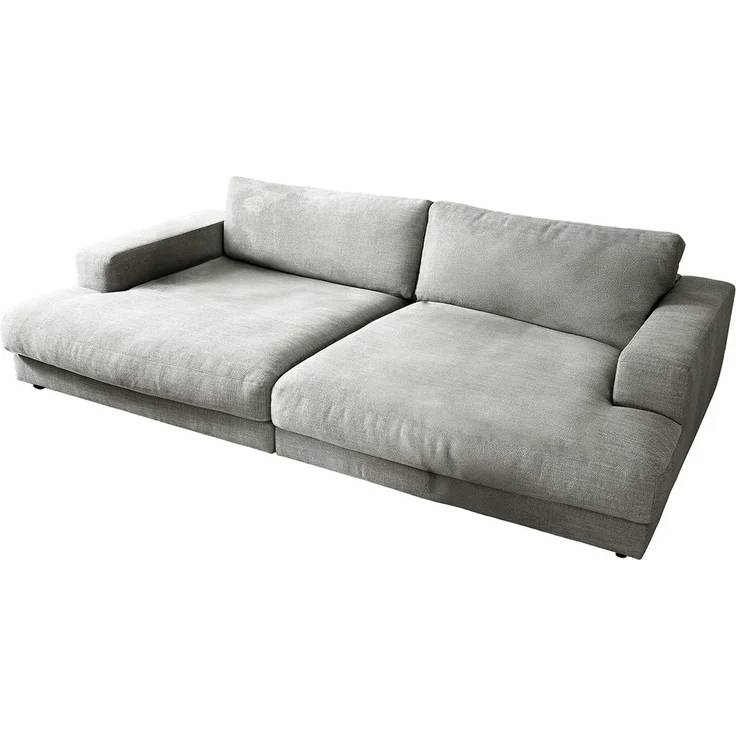 KAWOLA Big Sofa MADELINE Stoff silber 85 x 170 x 290 cm – Bild 3
