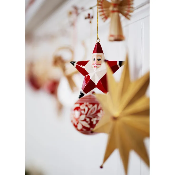 Handbemalter Weihnachtsmann zum Aufhängen