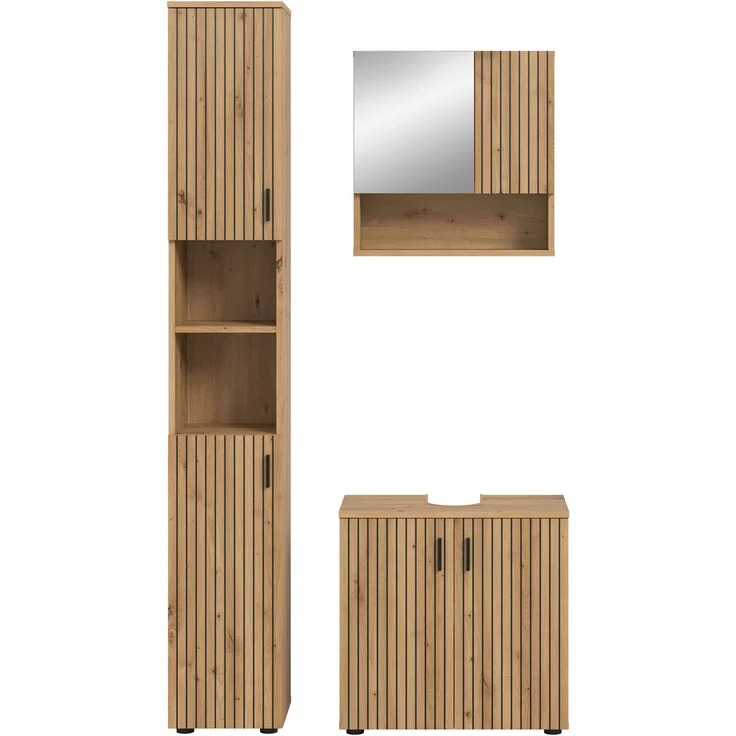 Badkombination B/H/T: 105x192x30 cm in Artisan Oak Nachbildung und -- – Bild 2