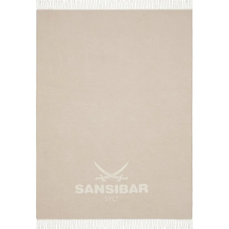 Plaid Wohndecke Jacquard Scotch Decke mit dekorativem Logo und Fransen, Sansibar Sylt, Wohndecke mit eingefasster Ziernaht und Fransen – Bild 5