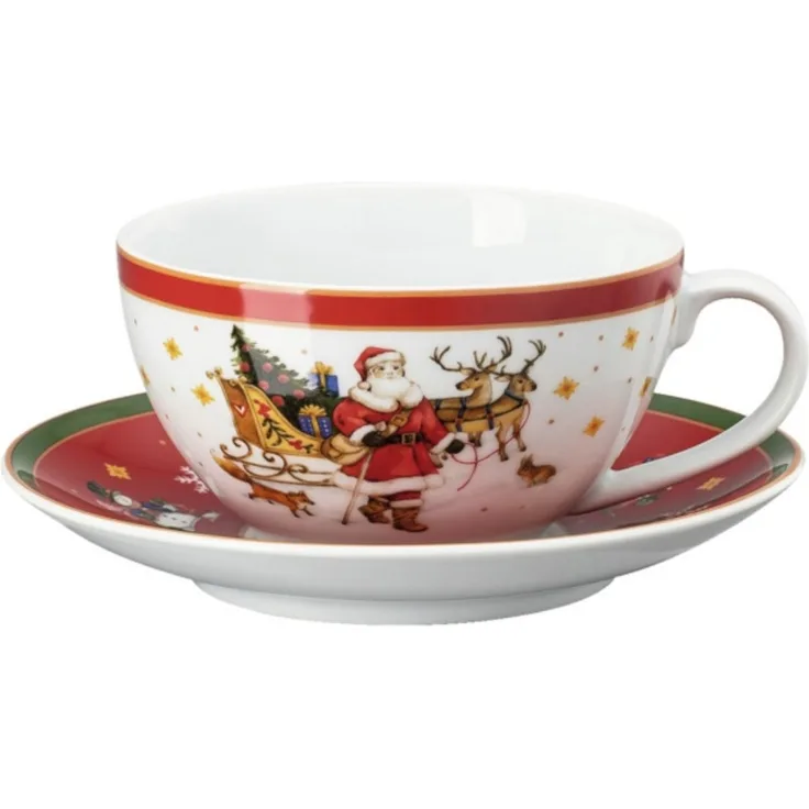 Hutschenreuther Jumbotasse mit Untere Happy Wintertime, Becher, Porzellan, Mehrfarbig, 430 ml, 02488-727470-14780