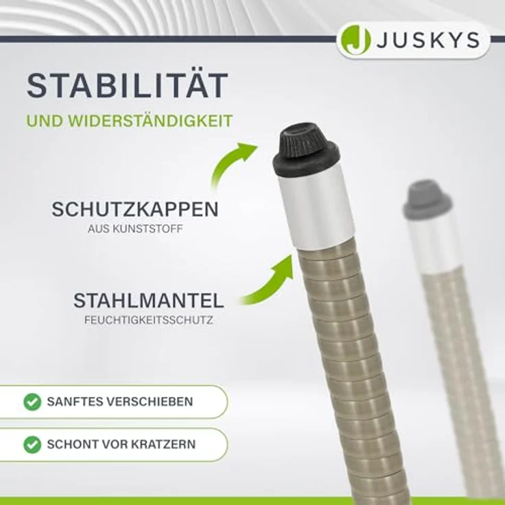 Juskys Polyrattan Gartentisch Yoro wetterfest - Balkontisch 60x60 cm eckig - Rattan Beistelltisch mit Glasplatte - kleiner Tisch für Balkon - Grau – Bild 8