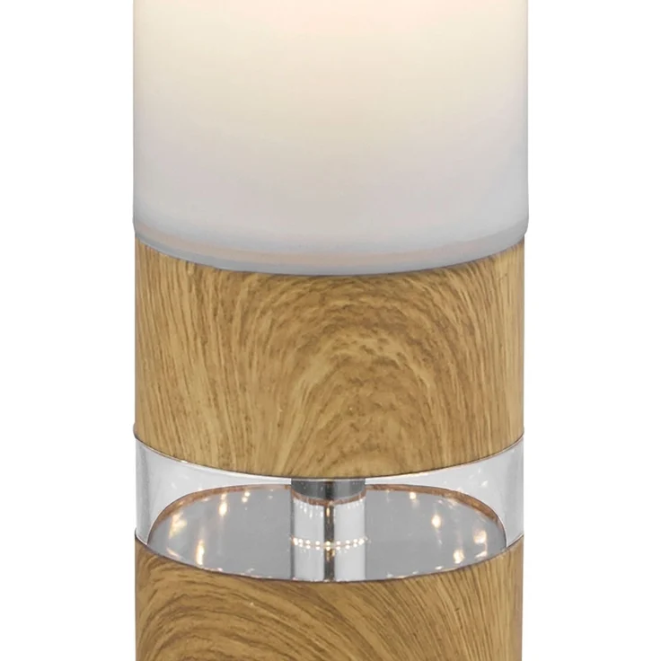 RGB LED Sockellampe, Edelstahl, Holz-Optik, App-Steuerung – Bild 10