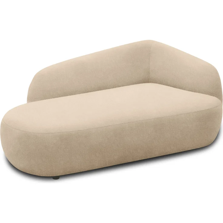 DOMO. collection Recamiere 700013, Liege mit Zierkissen, oval, Füße mit Filzgleitern, Chaiselongue, Sofa, Polstergarnitur, 183 x 105 x 75 (BxTxH), beige – Bild 7