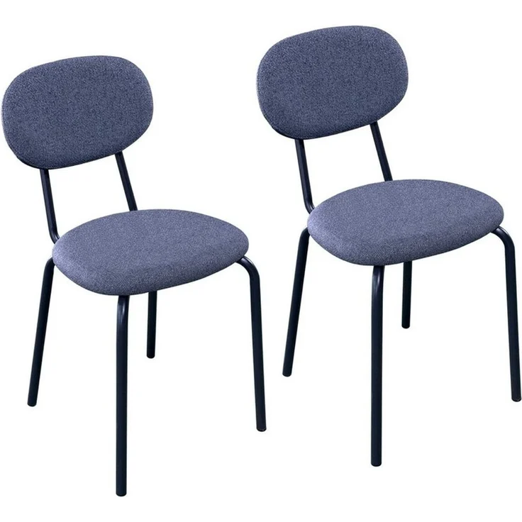 HTI-Living Küchenstuhl Stuhl Anella 2er-Set (Set), Esszimmerstuhl Besucherstuhl Leinenstoff – Bild 4
