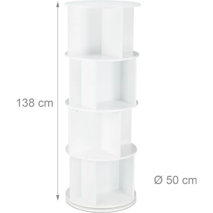 Drehbares Bücherregal mit 12 Fächern – Bild 4