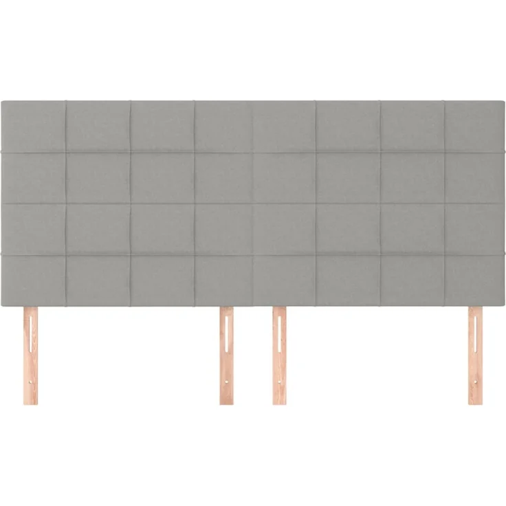 vidaXL Kopfteile 4 Stk. Hellgrau 80 x 5 x 78/88 cm Stoff 3116338 – Bild 3