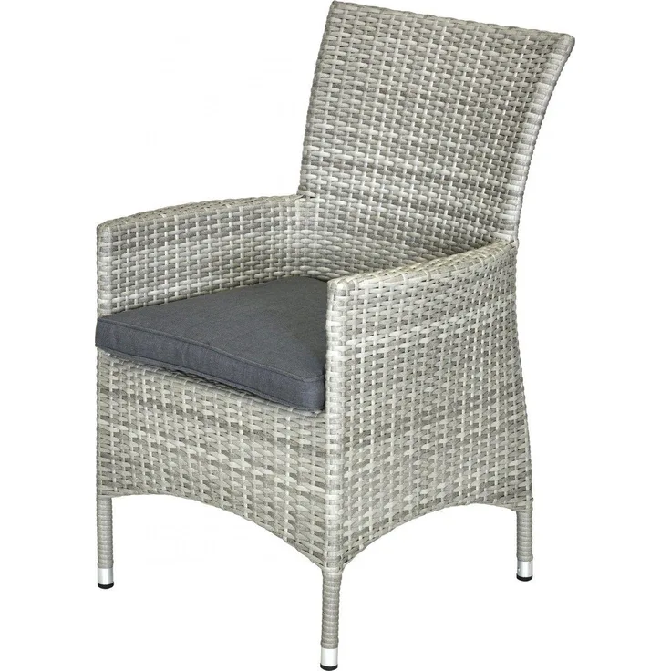 Primaster 17-teiliger Gartensessel mit Auflage einfarbig