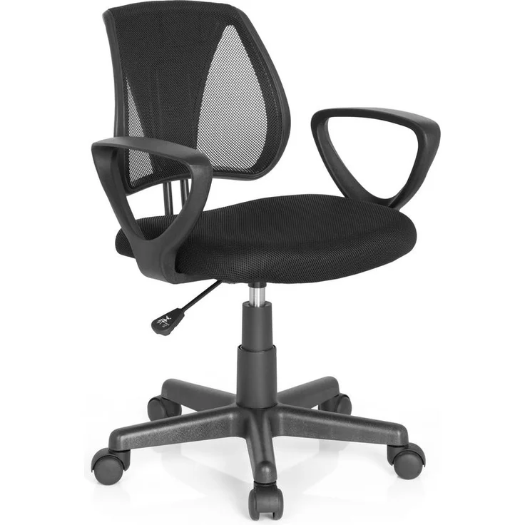 hjh OFFICE 725100 Kinder- und Jugenddrehstuhl KIDDY CD Netzstoff Blau höhenverstellbarer Schreibtischstuhl mit Armlehnen – Bild 11