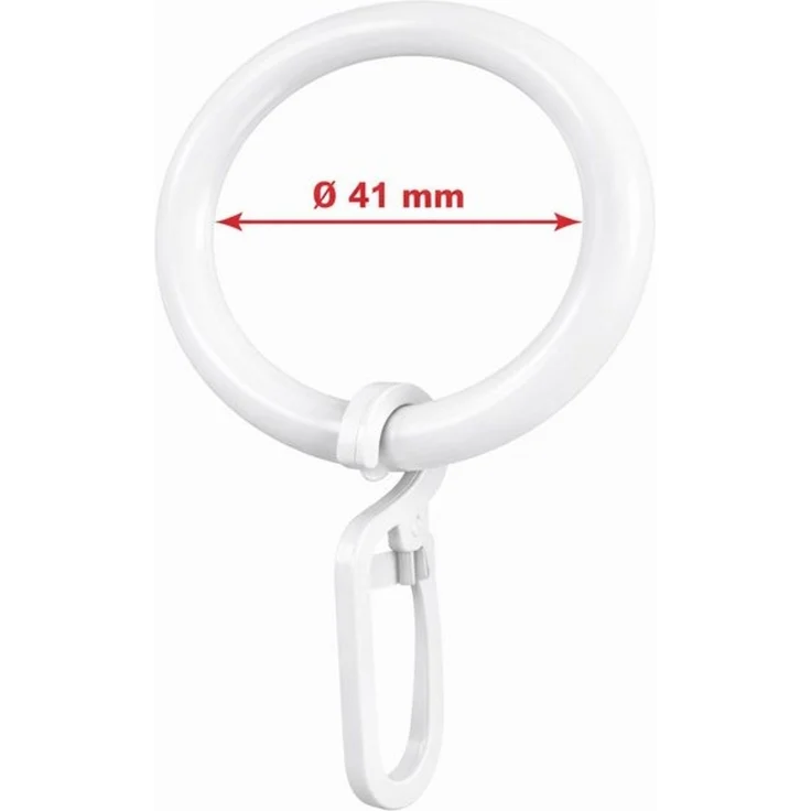 rewagi Gardinenstange Gardinenring mit Überklipshaken Ø41/57 mm Weiß Beige Schwarz, Verkaufseinheit 10, 30, 50, 100 Stück – Bild 4