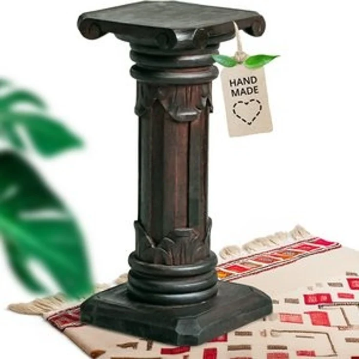 livasia Dekosäule Balinesische Säule aus Holz mit Schnitzerei, antik, handgefertigt – Bild 6