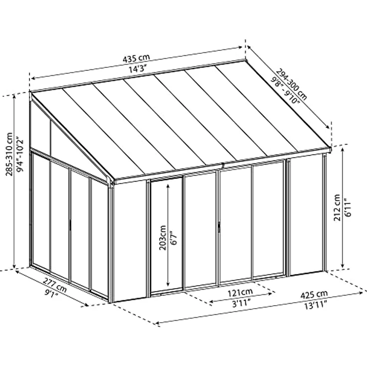 Palram - Canopia Aluminium Kaltwintergarten – Bild 10