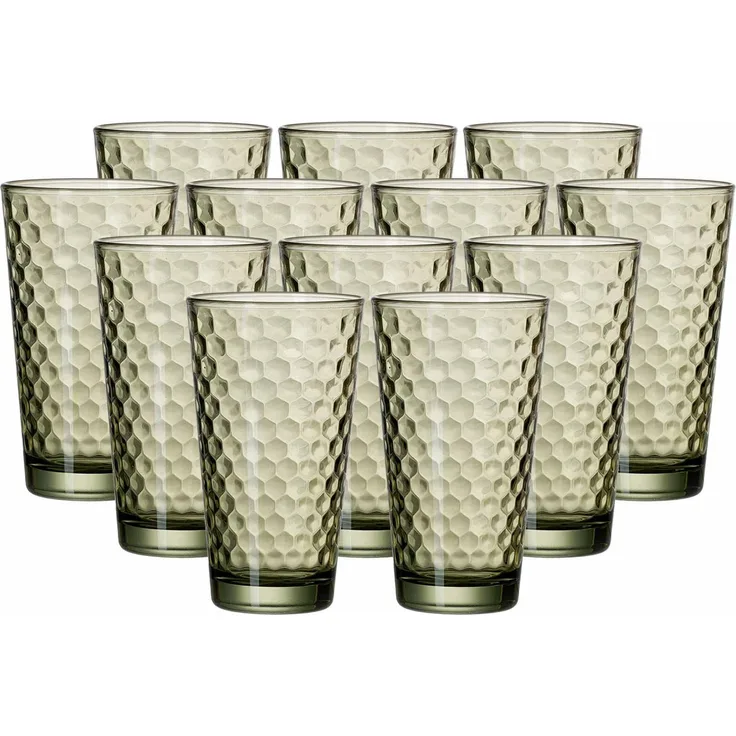 Ritzenhoff & Breker Favo Longdrinkglas 400 ml oliv 12er Set