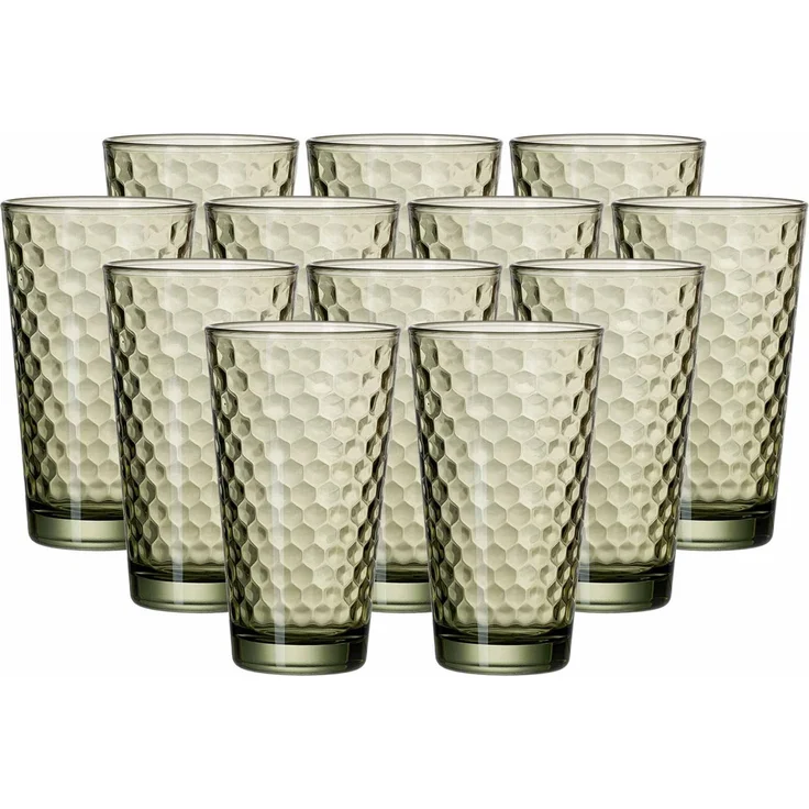 Ritzenhoff & Breker Favo Longdrinkglas 400 ml oliv 12er Set – Bild 1