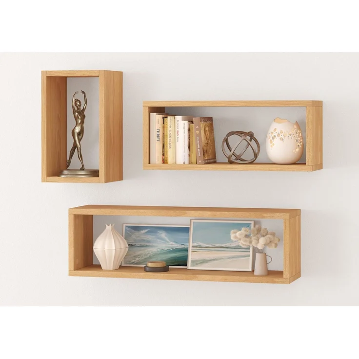 Wandablage schwebender Nachttisch Regal Ablage aus Buche Länge wählbar V-90.84-53Einzelartikel – Bild 2