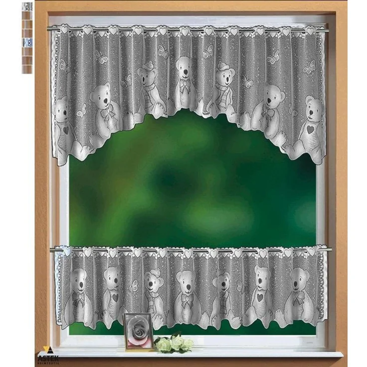 Gardinenbox Scheibengardine (2 St), Stangendurchzug, transparent, KIDS Scheibengardinen Set 2 Teilig 33520 – Bild 3