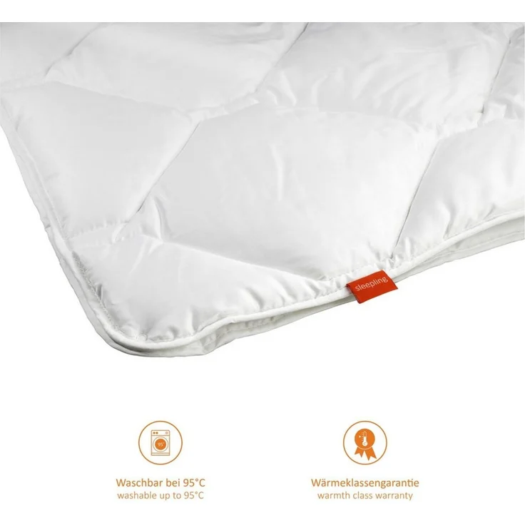 sleepling Baumwollbettdecke Komfort 300, Bezug: 100 % Baumwolle, in 135x200 cm, 155x220 cm und Weitere, Allergiker geeignet, Made in EU – Bild 2