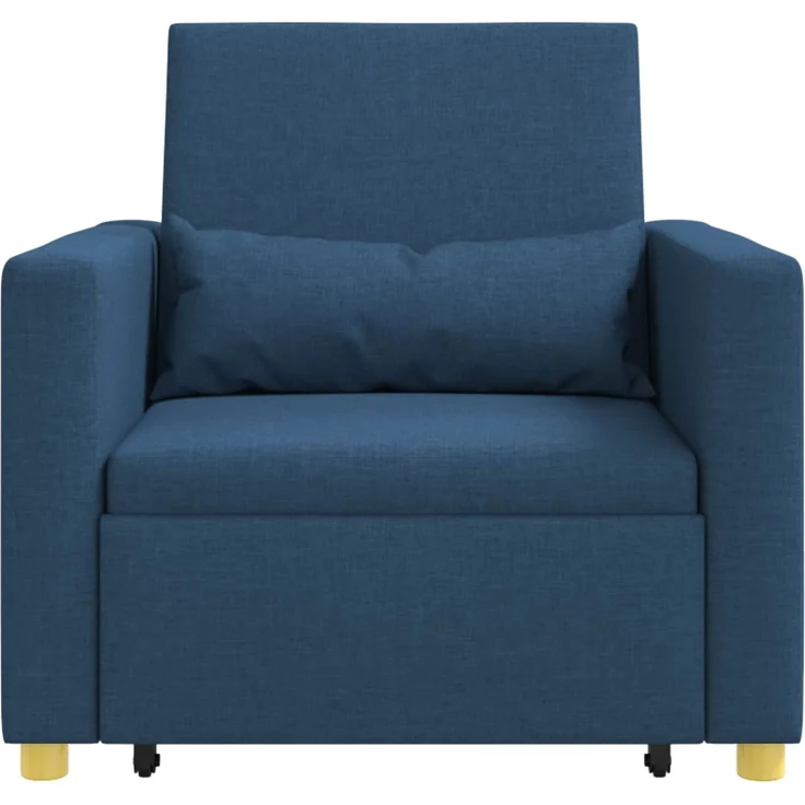 vidaXL Ausziehbare Schlafcouch Einzel Blau 90 x 165 x 87 cm Stoff 42002692 – Bild 4