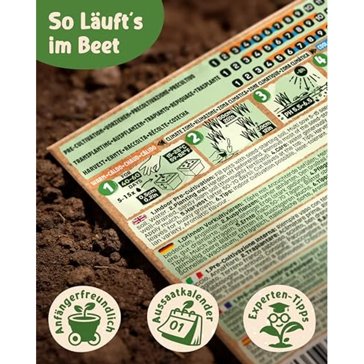 ZenGreens® - Bio Kräuter Samen Set - 15 Kräutersamen für den einfachen Anbau im Garten, Balkon oder Hochbeet - Pfalnzensamen - Saatgut – Bild 9