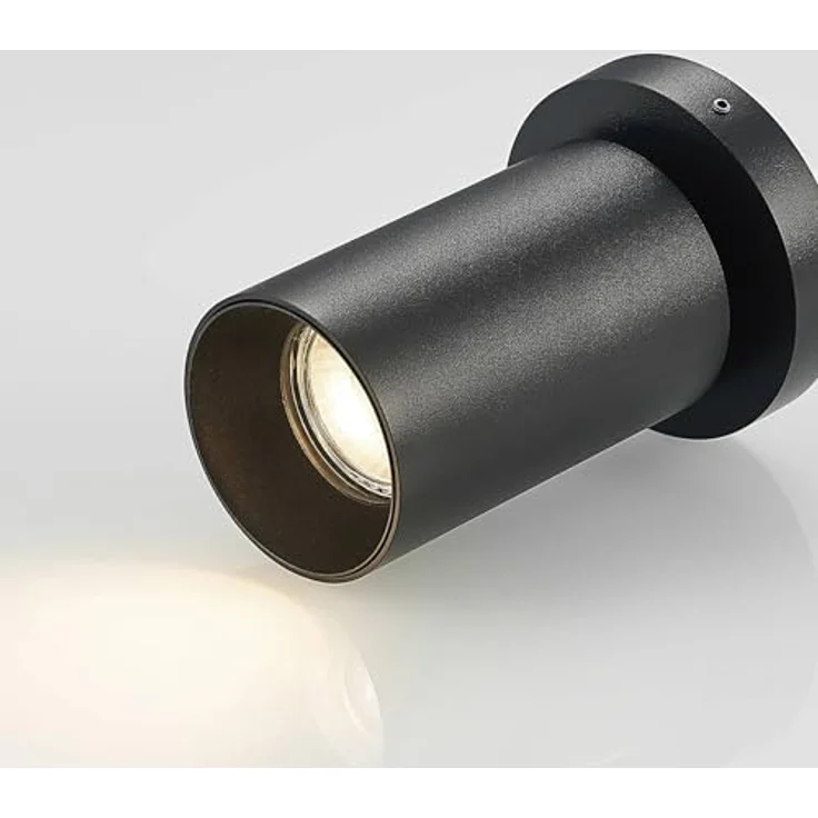 Arcchio Wandstrahler, Deckenstrahler aus schwarzem Aluminium, 350° drehbar, 90° schwenkbar, 1x GU10 ohne Leuchtmittel – Bild 5