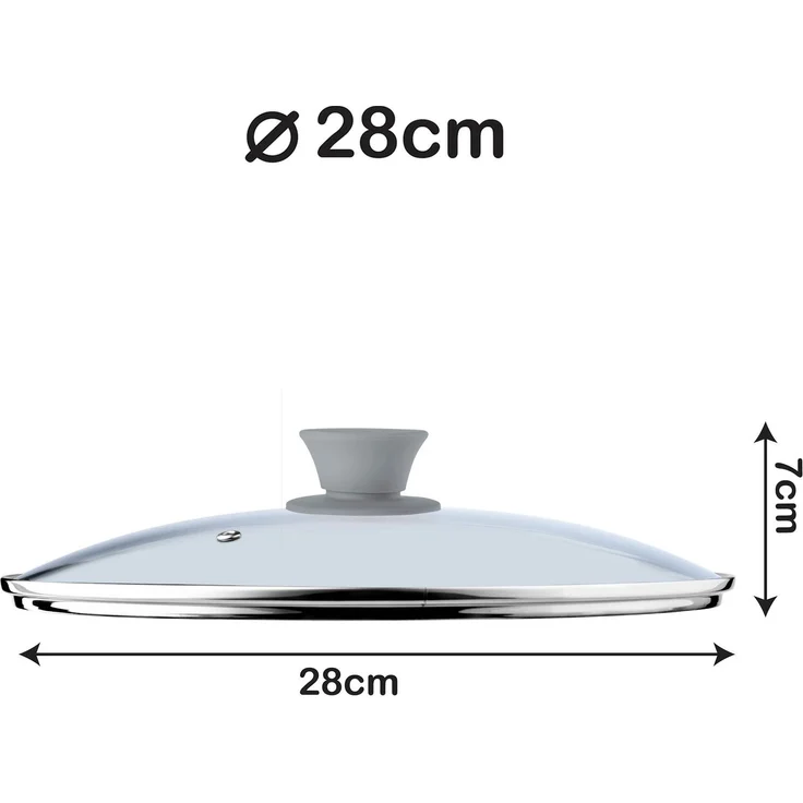 KADAX Hitzebeständiger Brattopfdeckel aus Glas, 28 cm – Bild 3
