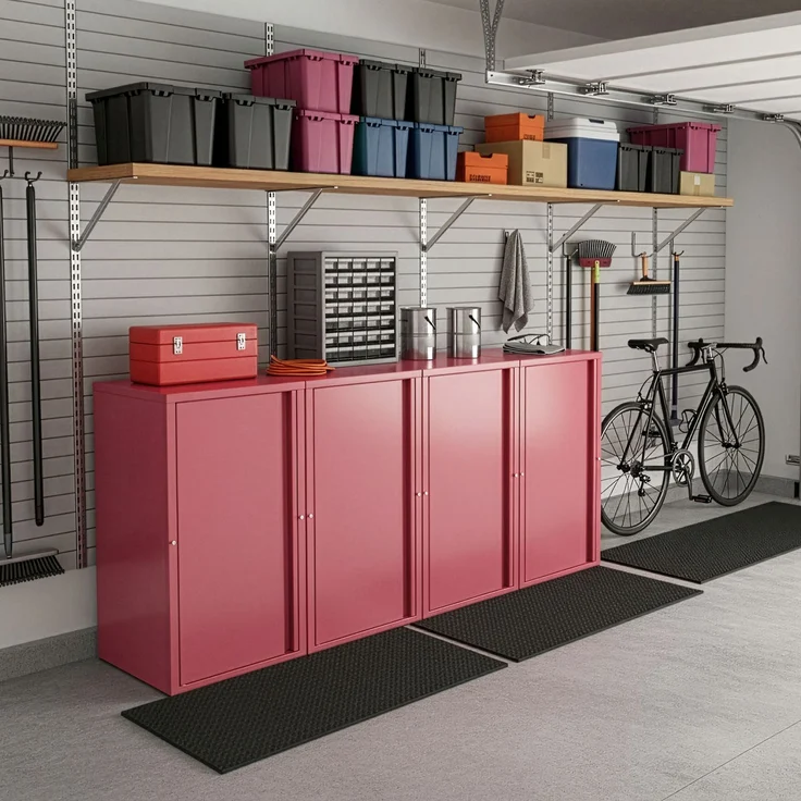 Metallschrank Burlöv Stahl Wassermelonenrot [en. casa] – Bild 4