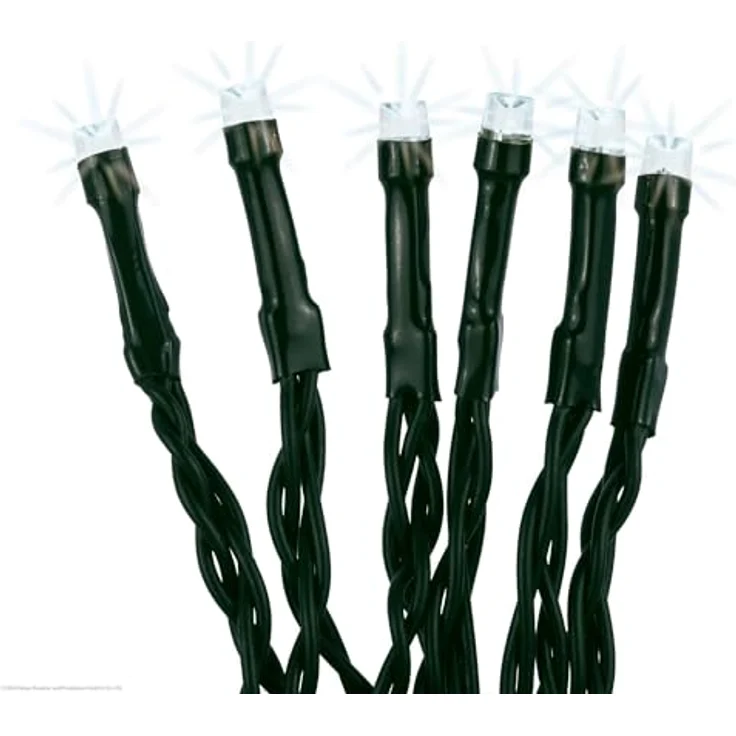 hellum Lichterkette 40 LED, LED Lichterkette außen 3,9 m beleuchtet, mit Stecker, outdoor mit Timer, kaltweiß, Außenlichterkette mit Außen-Transformator – Bild 5