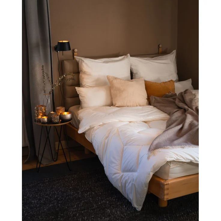 Ganzjahresbettdecke Sinfonie Bio 135 x 200 cm / Sinfonie Bio medium warm, Baumwolle, Weiß – Bild 6