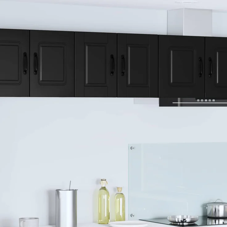 vidaXL Wandschrank PORTO Schwarz 30 x 31 x 40 cm Holzwerkstoff 885207 – Bild 1