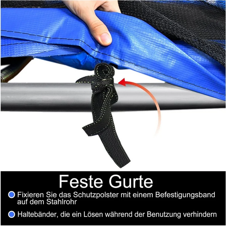 FIVMEN Trampolinschutzrand Trampolin-Federabdeckung, PVC Schutzabdeckung – Bild 2