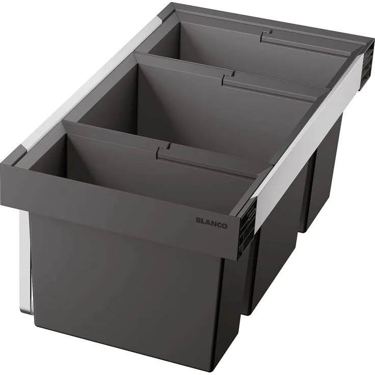 Blanco 'Flexon II Low' Abfallsystem, Kunststoff schwarz, 65 (30 + 19 + 16) Liter