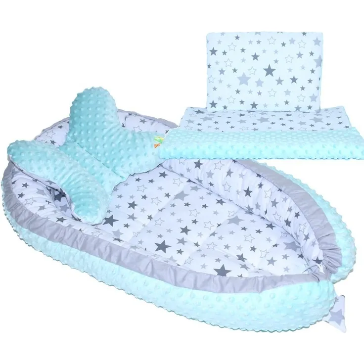 Primawela Bettnestchen Baby MINKY Nestchen Kokon Kuschelnest Kissen Decke Schmetterlingkissen