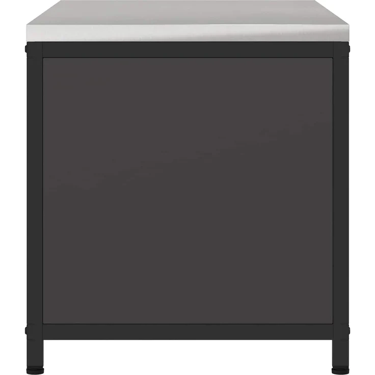 vidaXL Küchenaufbewahrung mit Regal Schwarz 60 x 50 x 92 cm Stahl 874996 – Bild 9