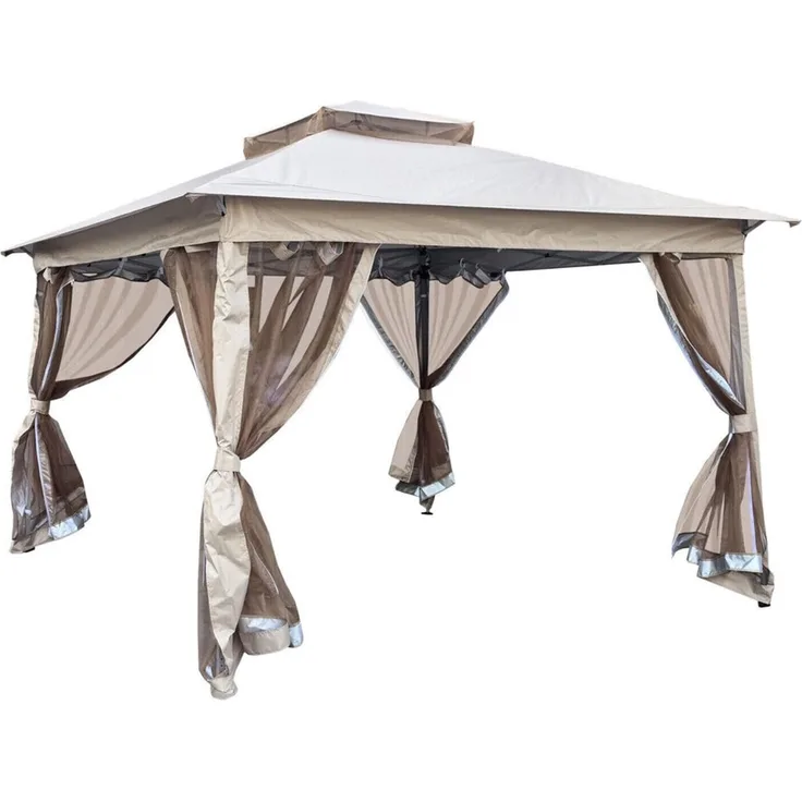 Premium Pavillon SET Gartenpavillion Pergola Metall 335x335x270 cm faltbar 2025