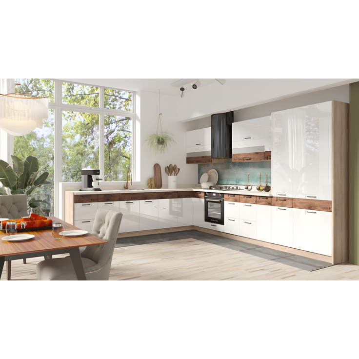 Favorit RIBBECK 46G – Offener Hängeschrank 20 cm mit 2 Ablagen, Sonoma-Eiche – Bild 5