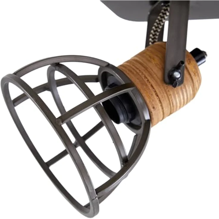 Lindby Arinthea Strahler, 2-flammig E14, Landhaus Vintage Rustikal in Schwarz, Deckenlampe für Wohnzimmer und Esszimmer – Bild 5