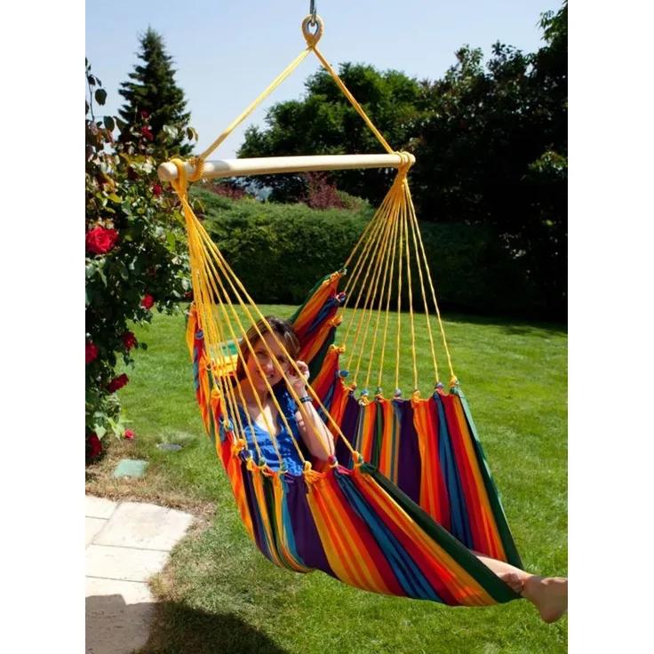 MacaMex Hängesessel Cayo Grande Paradiso, wetterfest multicolor, 110x175 cm