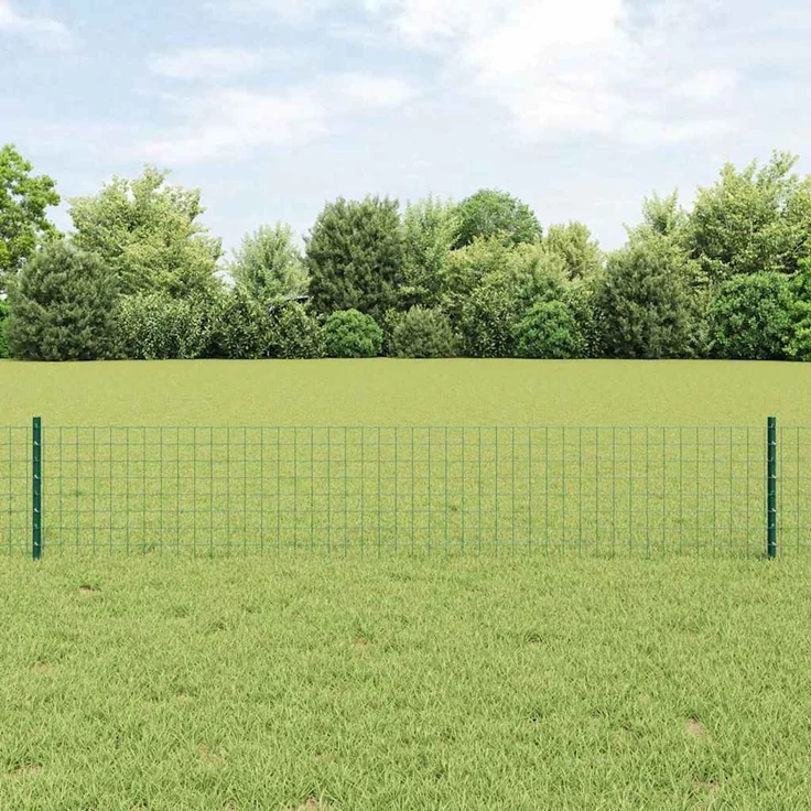 vidaXL Zaun mit Pfosten Grün 3335964 – Bild 1