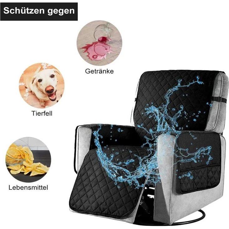 ANYSUN Sesselschoner Liegesofa Sesselbezug, Sesselschoner mit Taschen Sesselüberwurf, Wasserdicht,Anti-Schmutz Waschbar Sesselschutz für Hunde Haustiere – Bild 4
