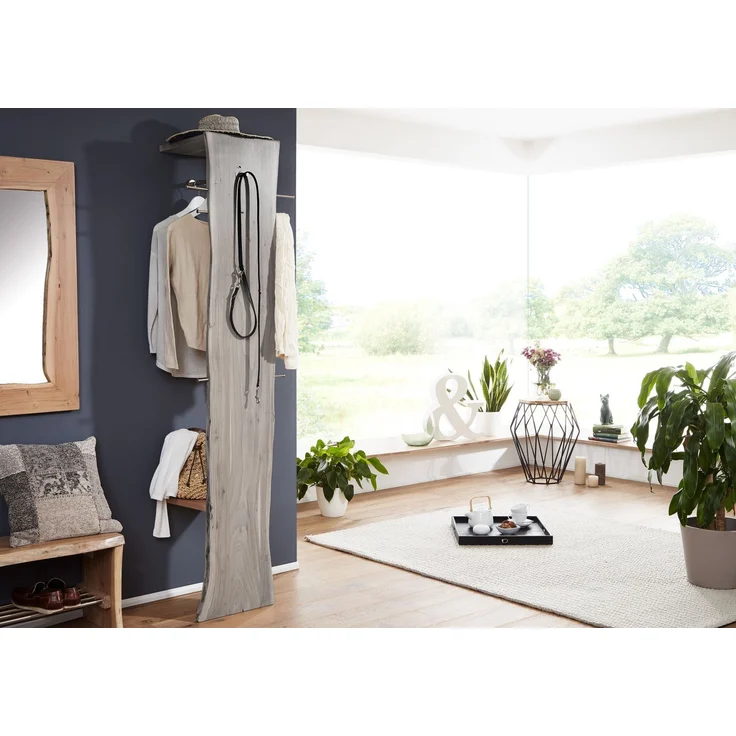 Garderobe Akazie 36x40x200 grau lackiert PURE ACACIA #914 – Bild 5