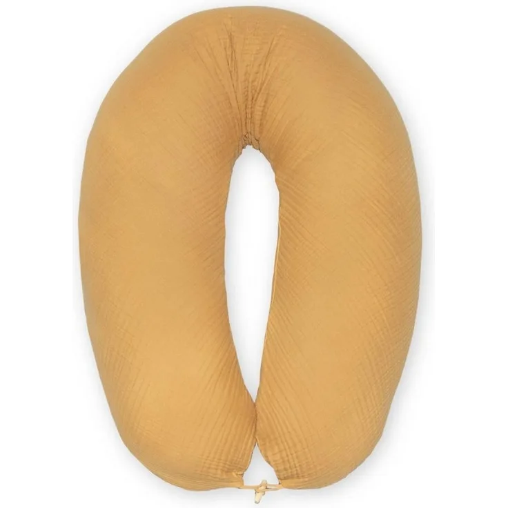 SEI Design Stillkissen Seitenschläferkissen XXL Babynest - Baby Erstausstattung Neugeborene, Schwangerschaftskissen 190x30 cm, Schwangerschaftskissen mit Bezug, Musselin Bezug 100% BIO Baumwolle, 100% Vegan
