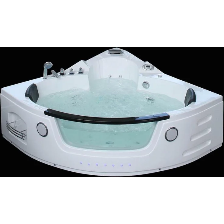 PureHaven Whirlpool 140x140 cm Wasserfall Heizung Lichttherapie Soundsystem Reinigungsprogramm Bluetooth-Soundsystem – Bild 3