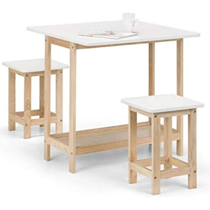 Das Julian Bowen Bar-Set Bergen in Weiß und Natur sind elegante und praktische Barmöbel für moderne Wohnungen – Bild 3