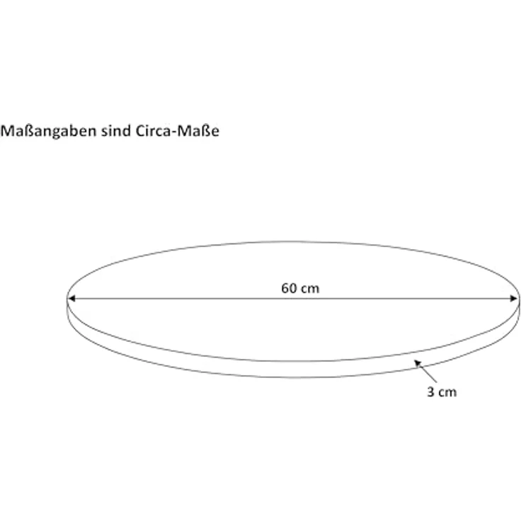 SAM Tischplatte Joan Ø 60 cm Eiche rund – Bild 2